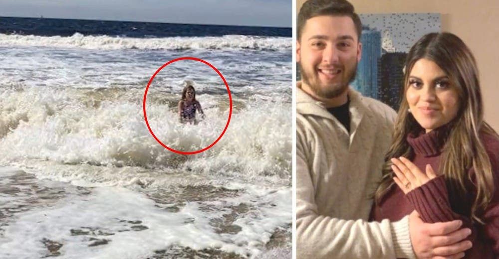 Reacciona para salvar a una niña de morir ahogada en la playa y le agradecen pagando su boda