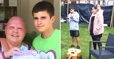 Un niño de 14 años se despide para siempre de su madre cantándole una canción fuera del hospital