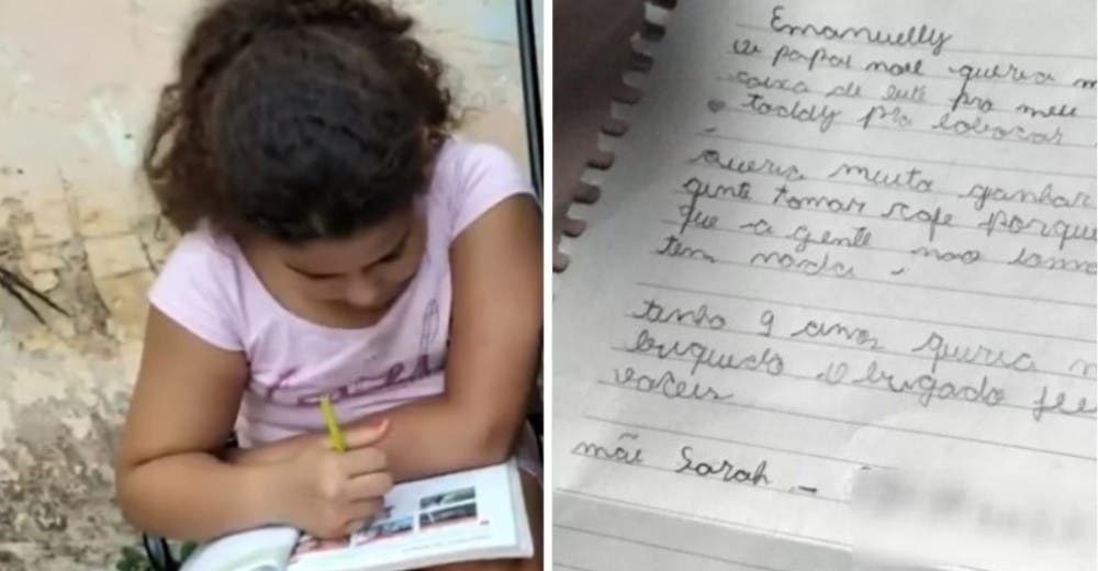 «Hay días en los que no tenemos nada»-Una niña de 8 años le pide a Santa leche para su hermanito «Hay días en los que no tenemos nada»-Una niña de 8 años le pide a Santa leche para su hermanito