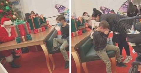 Un niño de 6 años termina llorando desconsolado porque Papá Noel se negó a cumplir su deseo