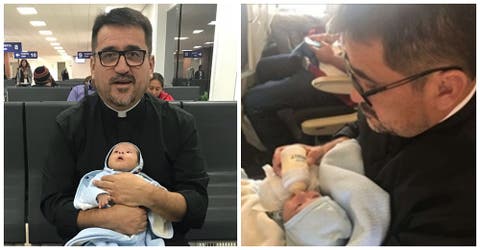 Un sacerdote adopta al bebé con Síndrome de Down que su madre rechazó tras dar a luz