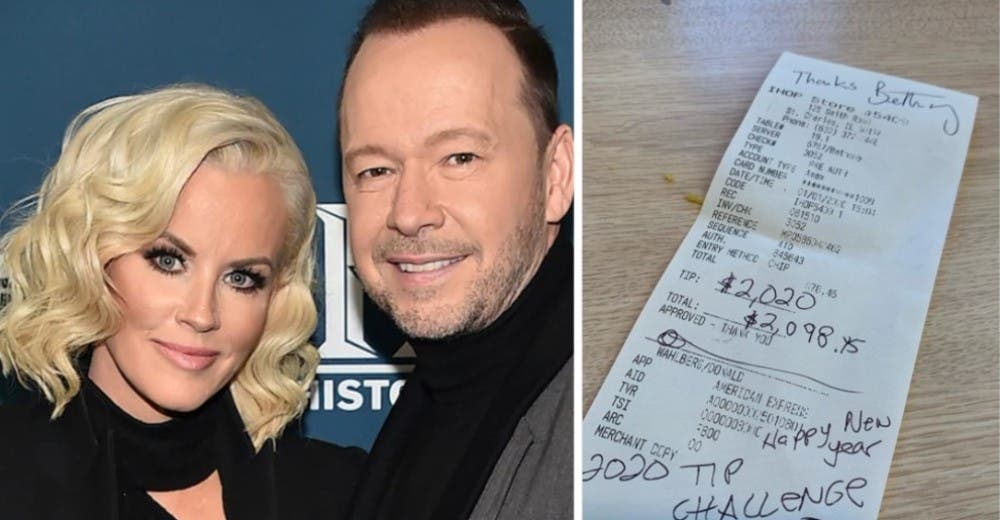 El actor Donnie Wahlberg le paga la cuenta a una camarera pero le prohíbe ver el ticket