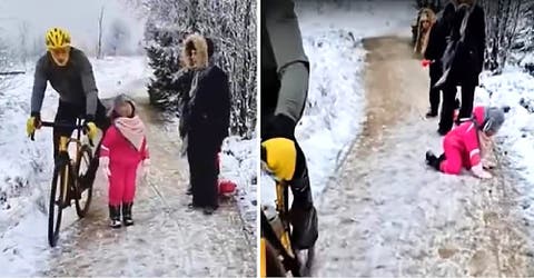 Buscan al ciclista que arrolló a una niña y huyó negándose a disculparse con ella