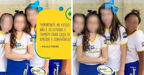 Un colegio rompe el corazón de una niña de color al cubrir su rostro en una foto grupal