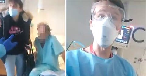 Un paciente con COVID-19 se quita el oxígeno desesperado para intentar huir del hospital