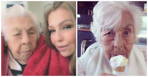 Thalía denuncia devastada el estado en que encontró a su abuela en una residencia de ancianos