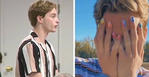 «Es un acto discriminatorio inaceptable»- Los expulsan de la escuela por usar esmalte de uñas