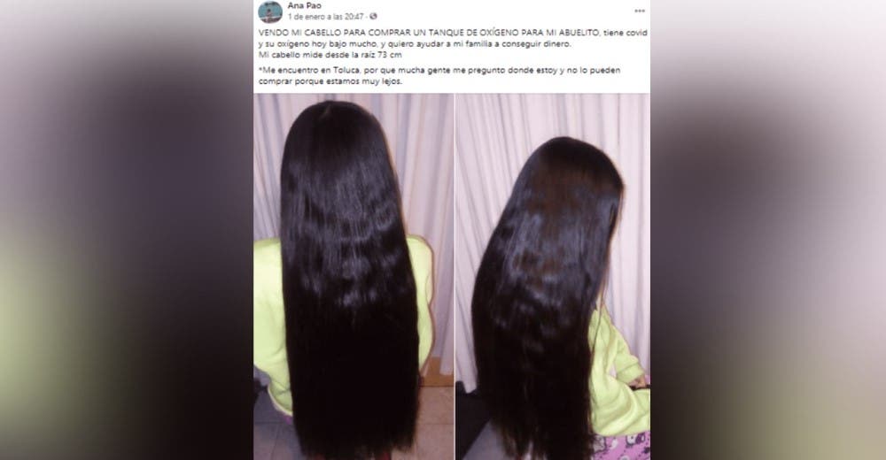 Vende su cabello para comprar oxígeno y salvar a su abuelito enfermo de COVID-19