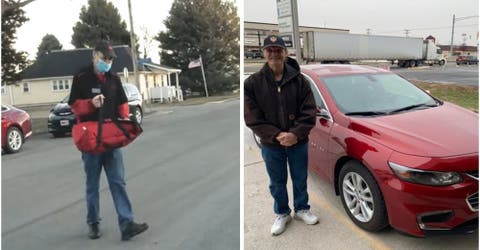 Reúnen dinero para regalarle un auto nuevo al humilde hombre que lleva 31 años repartiendo pizzas