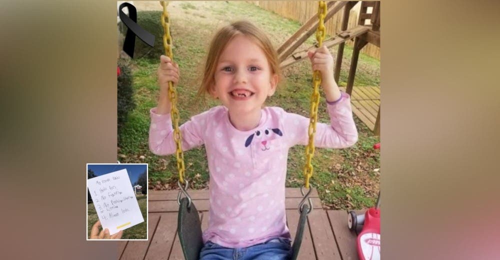Una niña de 8 años deja una lista de reglas para sus padres antes de dejarlos para siempre Una niña de 8 años deja una lista de reglas para sus padres antes de dejarlos para siempre