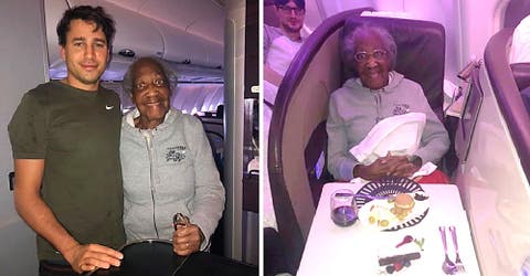 En pleno vuelo un pasajero hace que una humilde abuelita abandone su asiento