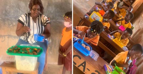 Sancionan a la maestra que cocina el almuerzo para sus humildes alumnos en el salón de clases