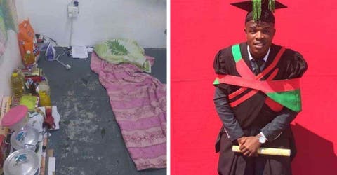Un humilde padre duerme durante 2 años en el suelo sin tener nada para poder graduarse