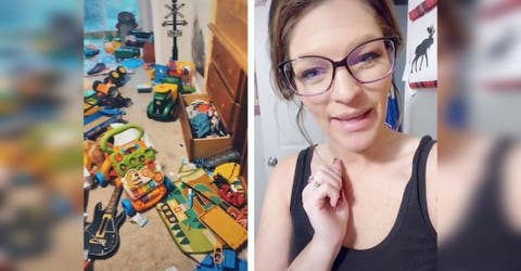 Tira a la basura todos los juguetes de su hijo de 5 años «para limpiar su habitación»
