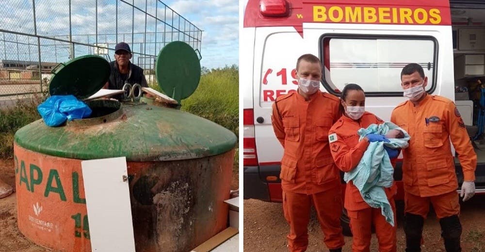 Escucha un llanto desesperado dentro de un contenedor de basura y comprueba que era un bebé Escucha un llanto desesperado dentro de un contenedor de basura y comprueba que era un bebé