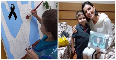 Lloran la partida del niño que vendía los cuadros que pintaba para pagar su tratamiento médico