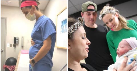 Una enfermera le entrega el niño que esperaba a una paciente con cáncer que quería ser madre