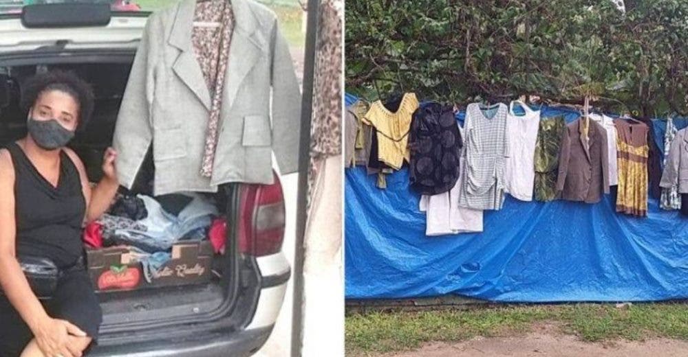 Vende ropa usada en la calle para poder comprarle a su hija el vestido de novia de sus sueños