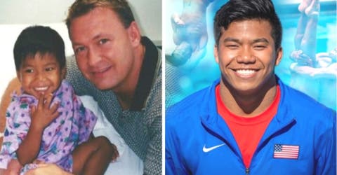 El niño huérfano y enfermo adoptado por un hombre soltero triunfa en los Juegos Olímpicos