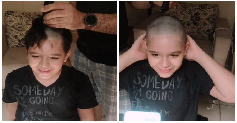 Llama a su mejor amigo con cáncer mientras se rapa el pelo – «Siempre lo hacemos todo juntos»