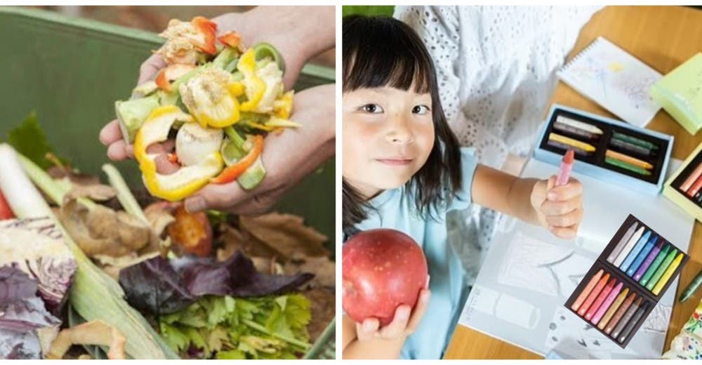 Madre convierte las cáscaras de verduras en crayones orgánicos libres de plomo para niños