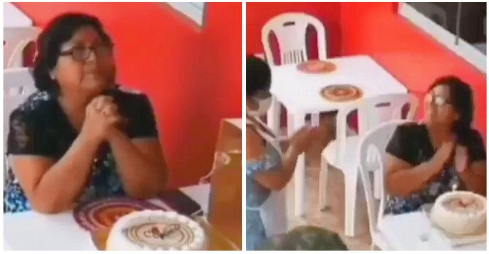 Se unen para alegrar a la mujer que celebraba su cumpleaños sola en su restaurante
