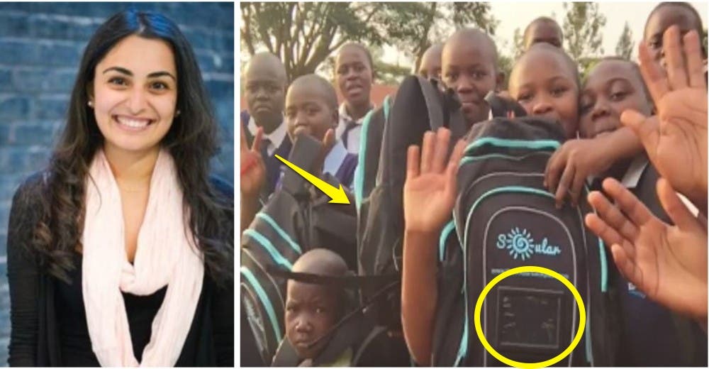 Una joven fabrica mochilas solares para niños en África que no tienen electricidad Una joven fabrica mochilas solares para niños en África que no tienen electricidad