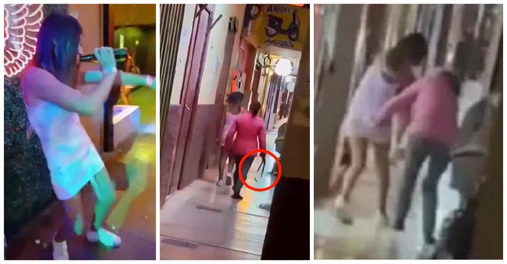Su hija se escapó a una discoteca y la madre la fue a sacar con la correa Su hija se escapó a una discoteca y la madre la fue a sacar con la correa