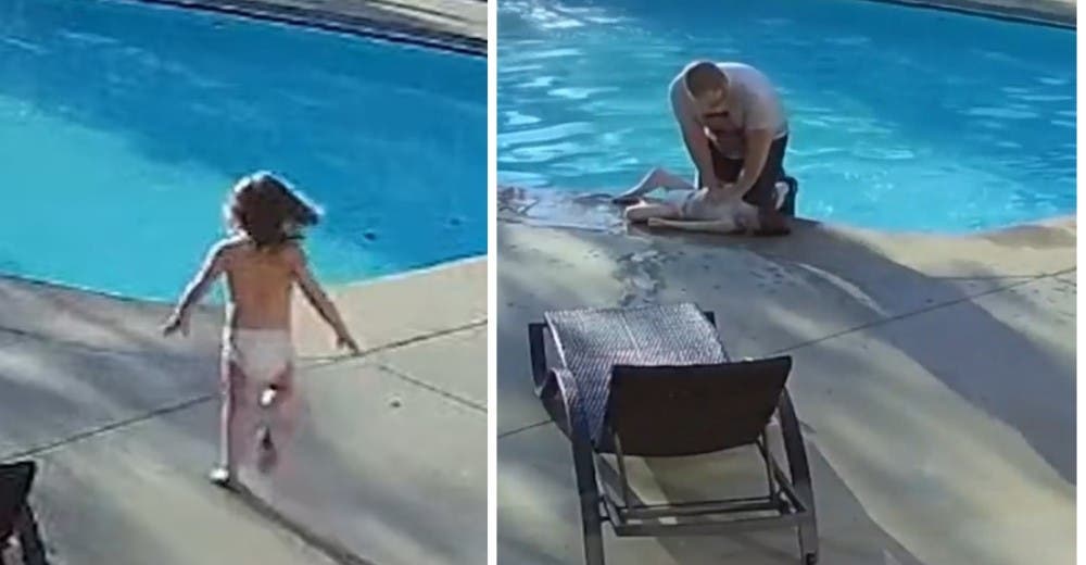 Vecino salva la vida de un niño de 4 años que cayó en la piscina