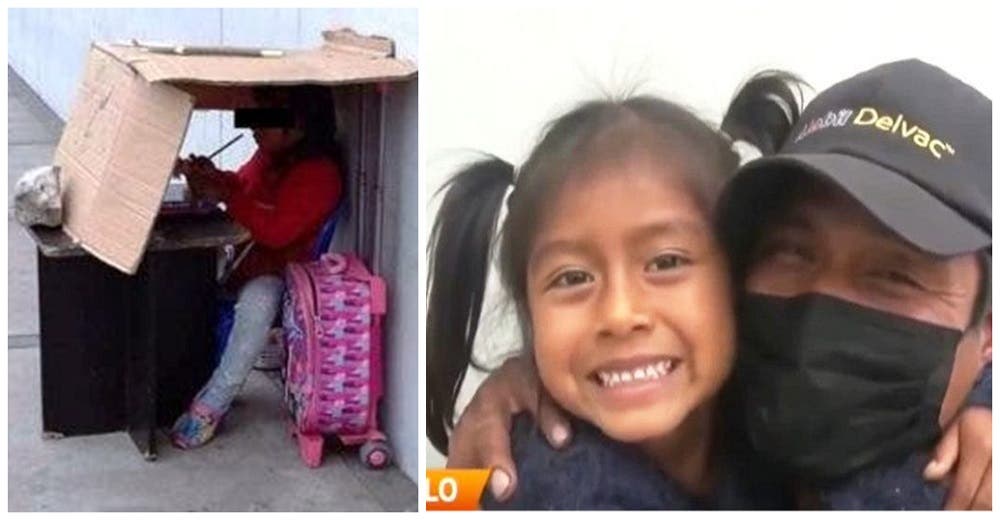 Niña que estudiaba bajo cartones mientras su humilde papá lavaba autos, consigue una beca Niña que estudiaba bajo cartones mientras su humilde papá lavaba autos, consigue una beca