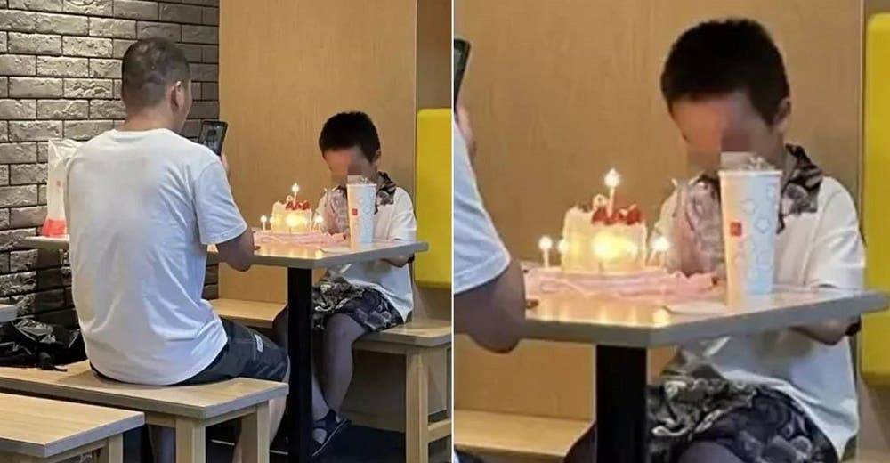 «¡Qué tarta tan pequeña!» – Señalan al padre que celebró humildemente el cumpleaños de su hijo