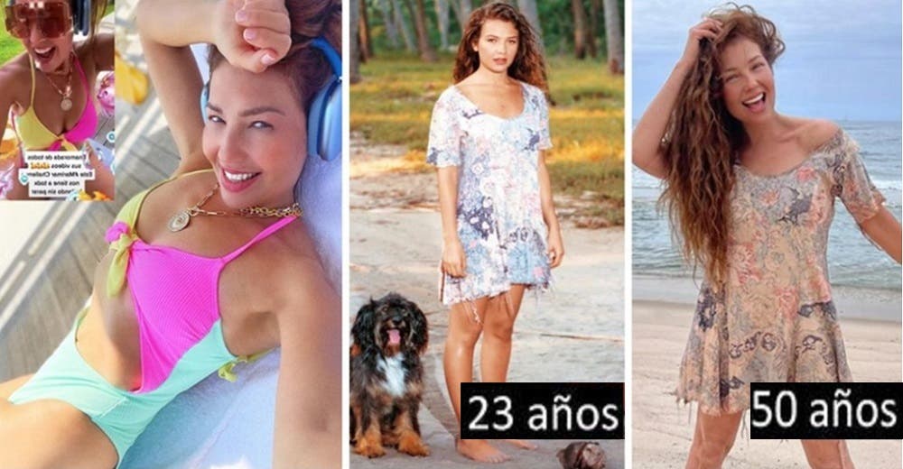 Critican a Thalía por bailar «Marimar» y posar en trikini: «Acepta que ya eres cincuentona»
