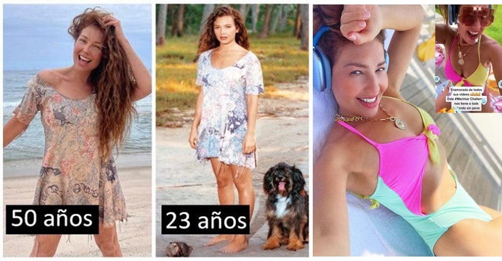 Critican a Thalía por posar en trikini y bailar ‘Marimar’: «Vieja fea, acepta que ya tienes 50»