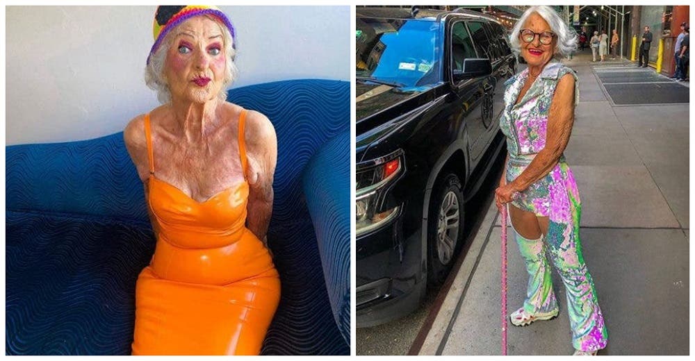 Abuelita de 94 años insiste en vestirse como adolescente sin importarle las críticas que recibe