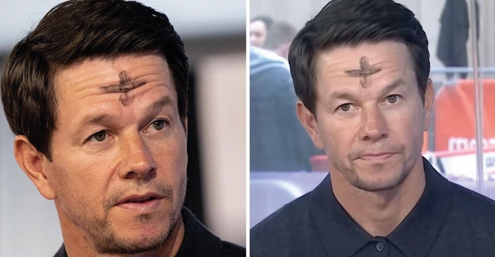 Mark Wahlberg aparece en televisión portando orgulloso la cruz de ceniza, no teme mostrar su fe