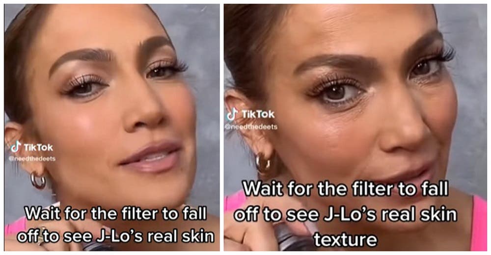 A Jennifer Lopez le falla el filtro en pleno directo y muestra sus arrugas reales