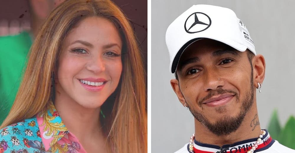 Shakira posa con Lewis Hamilton y la toma por la cintura: la foto de la que todos hablan